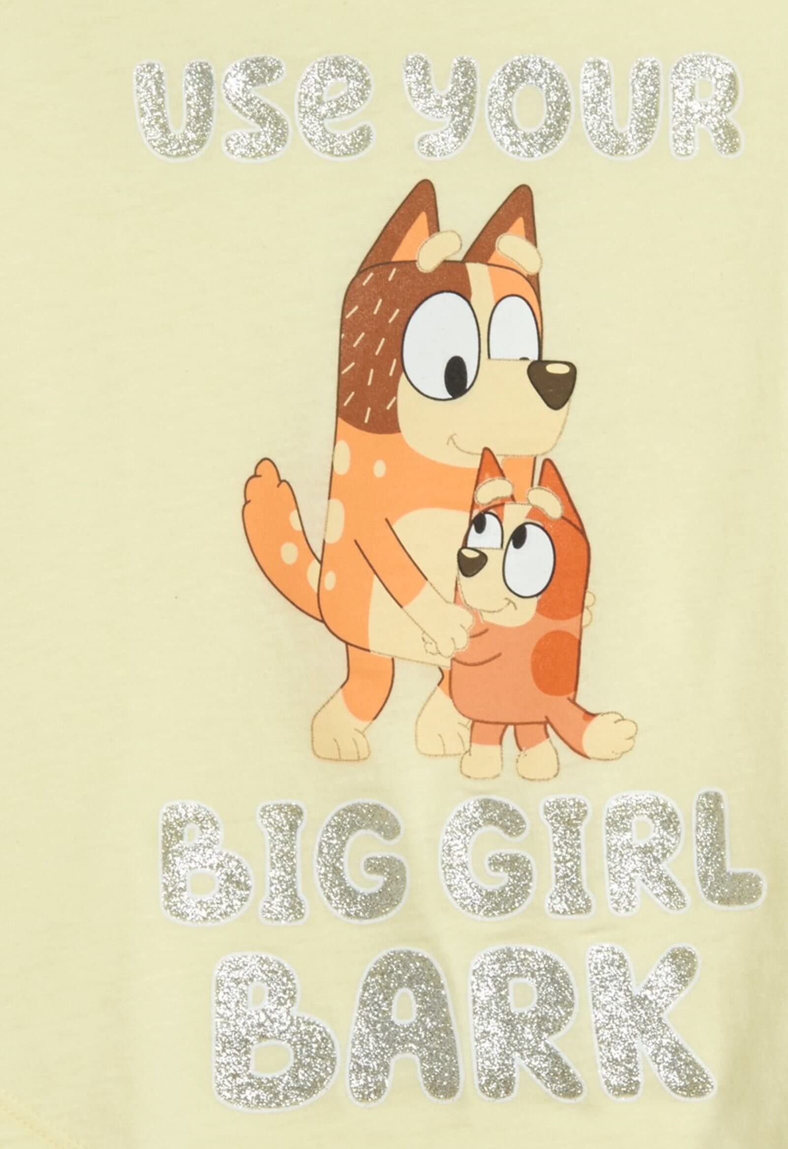 Foto 3 pulgar | Camiseta Bluey Bingo Mom Para Niñas Pequeñas, Amarilla, Talla 4 - Venta Internacional.