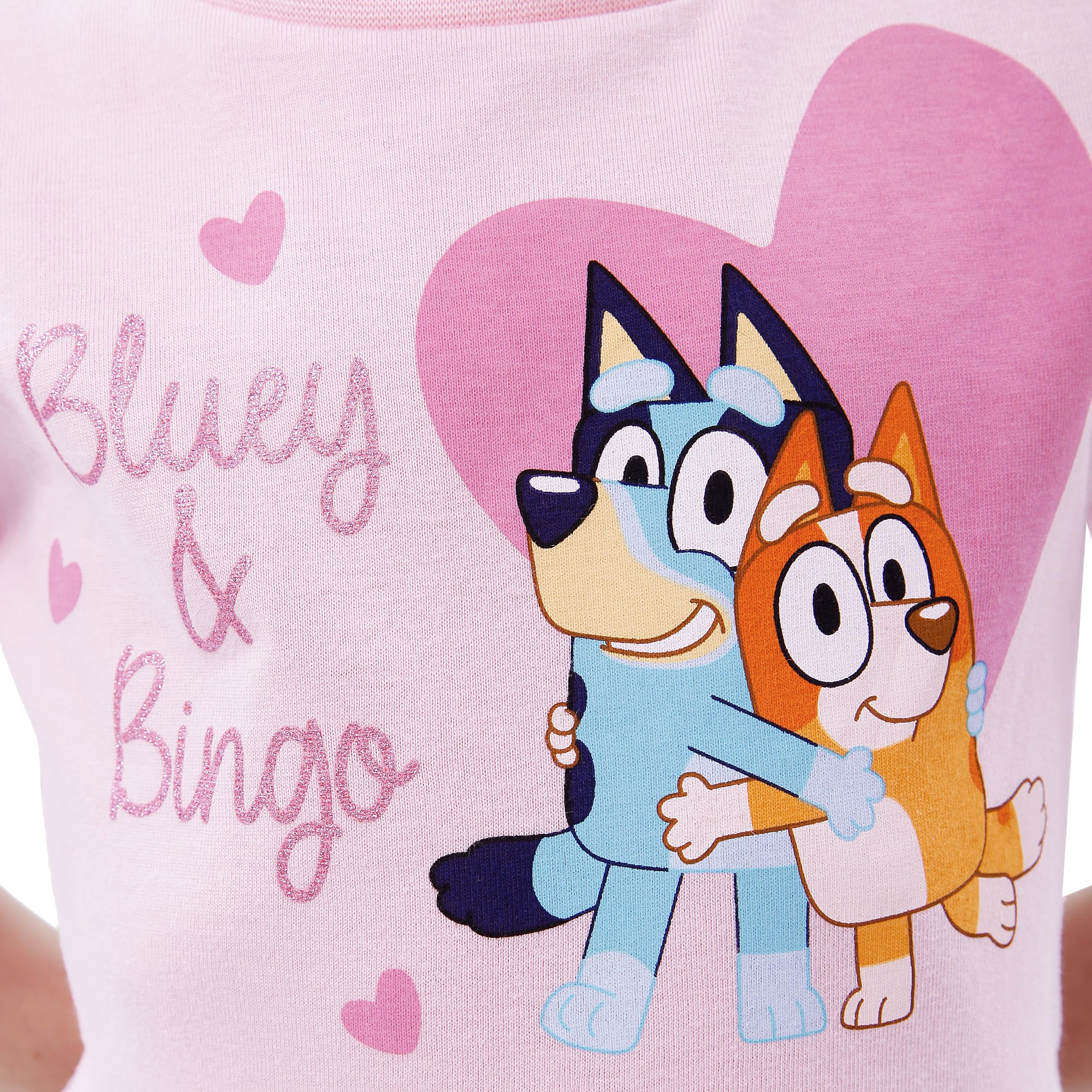 Foto 4 pulgar | Vestido Bluey Bingo Glitter Para Niñas De Algodón Summer Pink 7 - Venta Internacional.