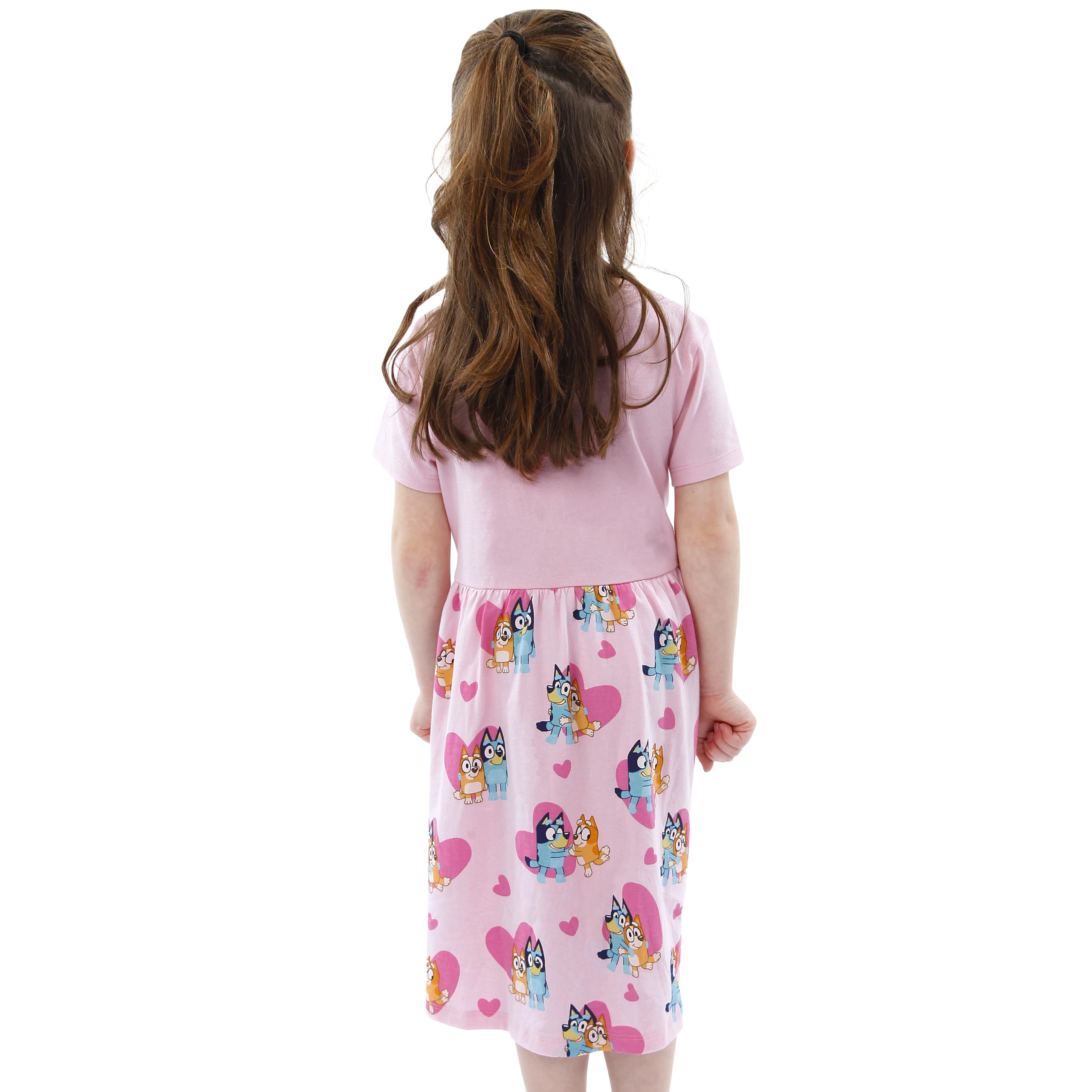 Foto 5 pulgar | Vestido Bluey Bingo Glitter Para Niñas De Algodón Summer Pink 7 - Venta Internacional.