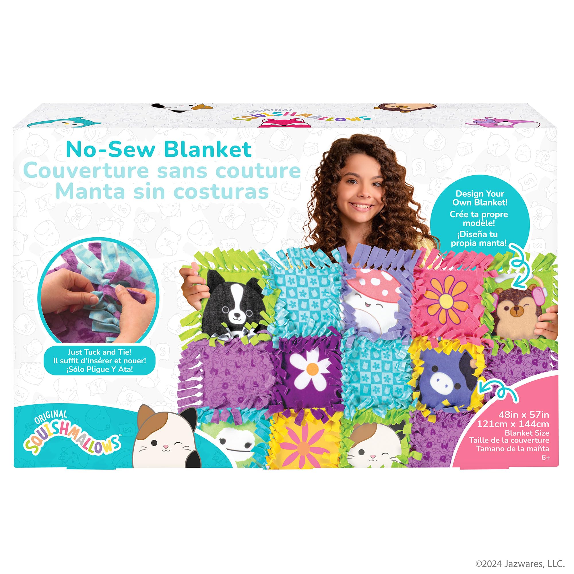 Manta Craft Kit Fashion Angels Squishmallows Sin Coser Con 30 Cuadrados - Venta Internacional.