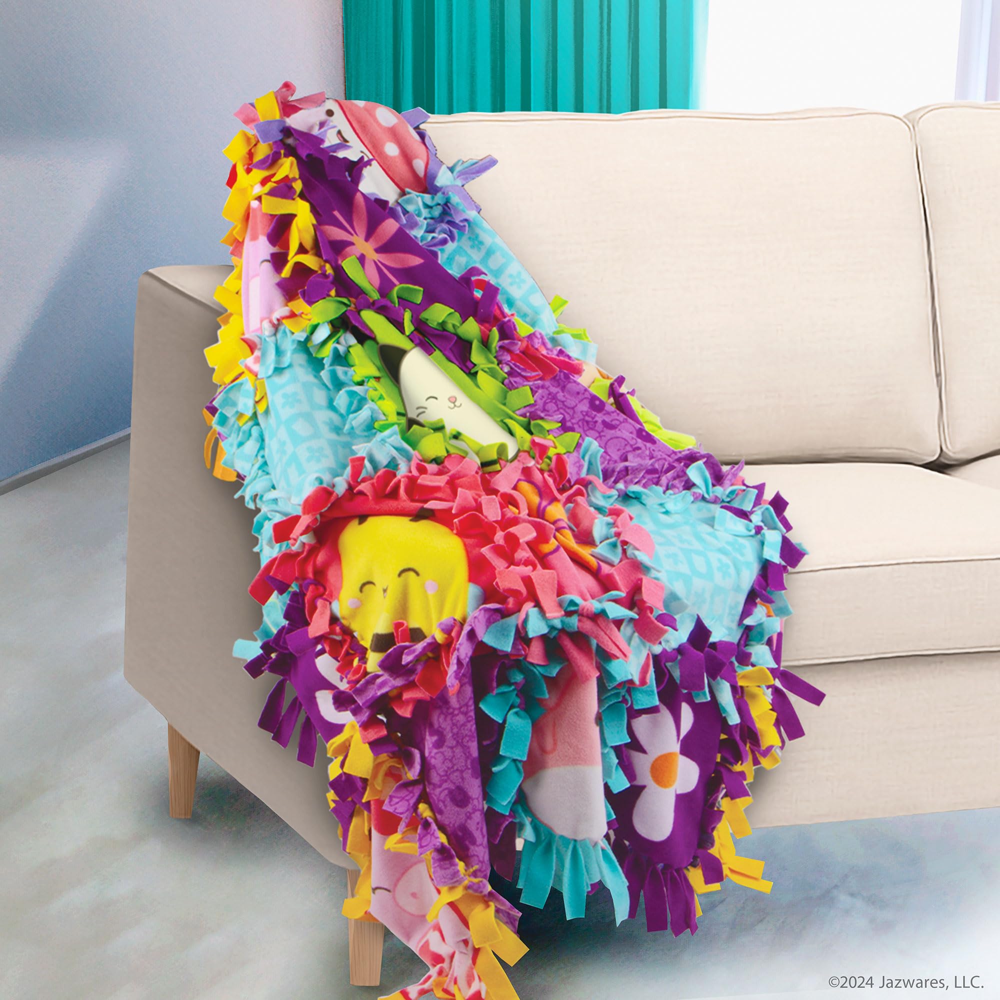 Foto 5 | Manta Craft Kit Fashion Angels Squishmallows Sin Coser Con 30 Cuadrados - Venta Internacional.
