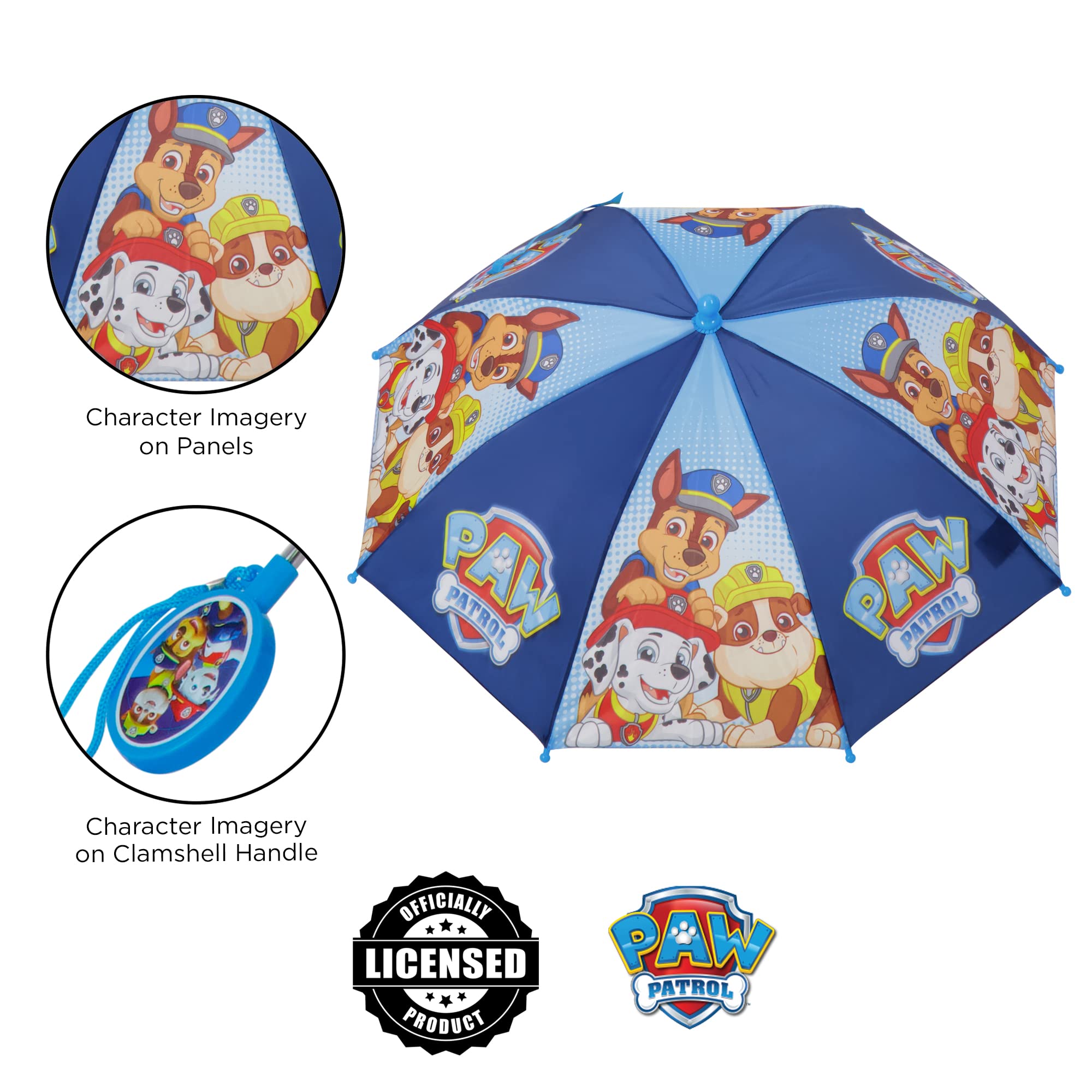 Foto 4 pulgar | Paraguas Nickelodeon Paw Patrol Para Niños De 3 A 6 Años, Color Azul Claro - Venta Internacional.
