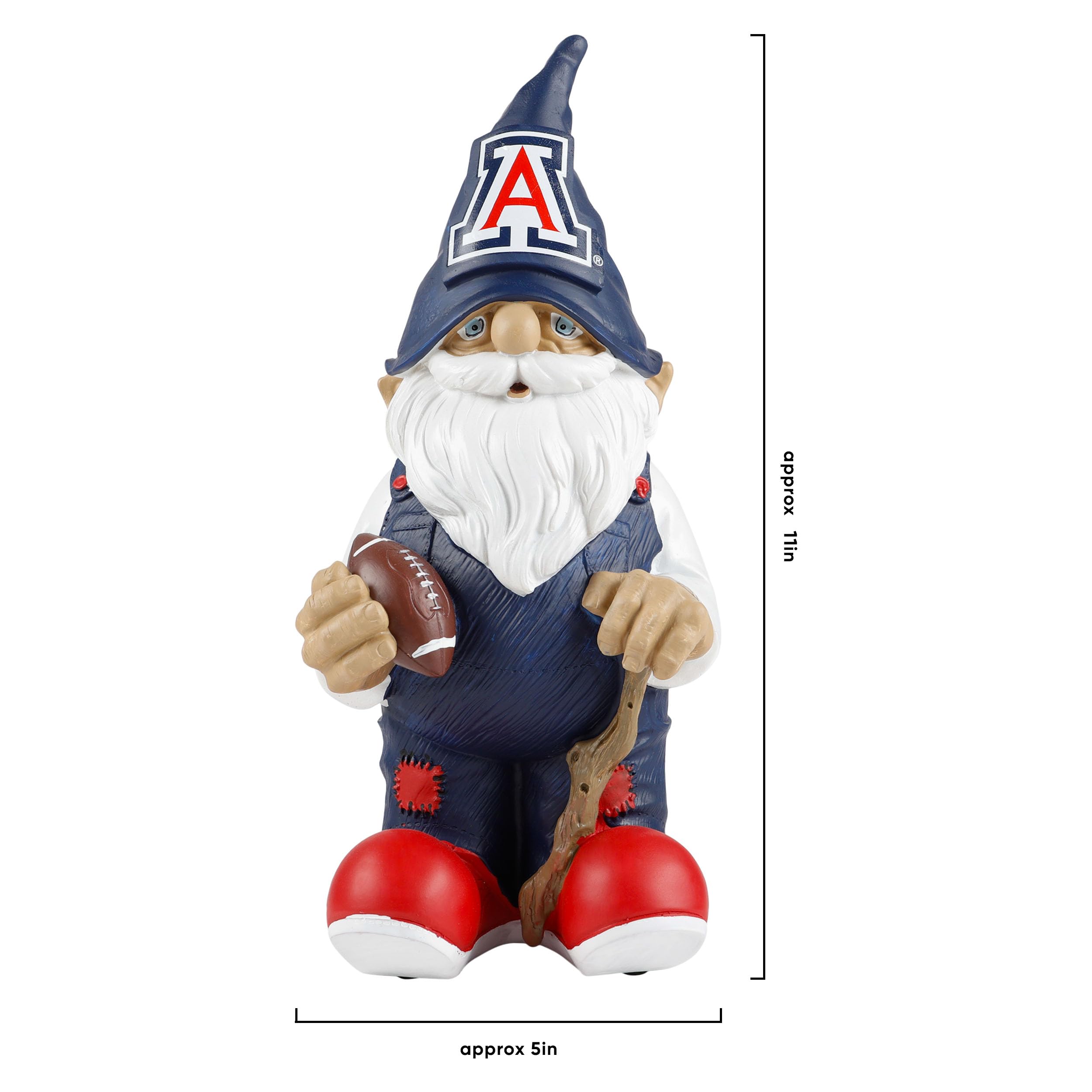 Foto 4 pulgar | Gnome Foco Arizona 2008 Team De La Ncaa, 29 Cm De Altura, Pintado A Mano - Venta Internacional.