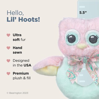 Foto 2 | Peluche De Peluche De La Colección Bearington Baby Lil' Hoots Owl - Venta Internacional.