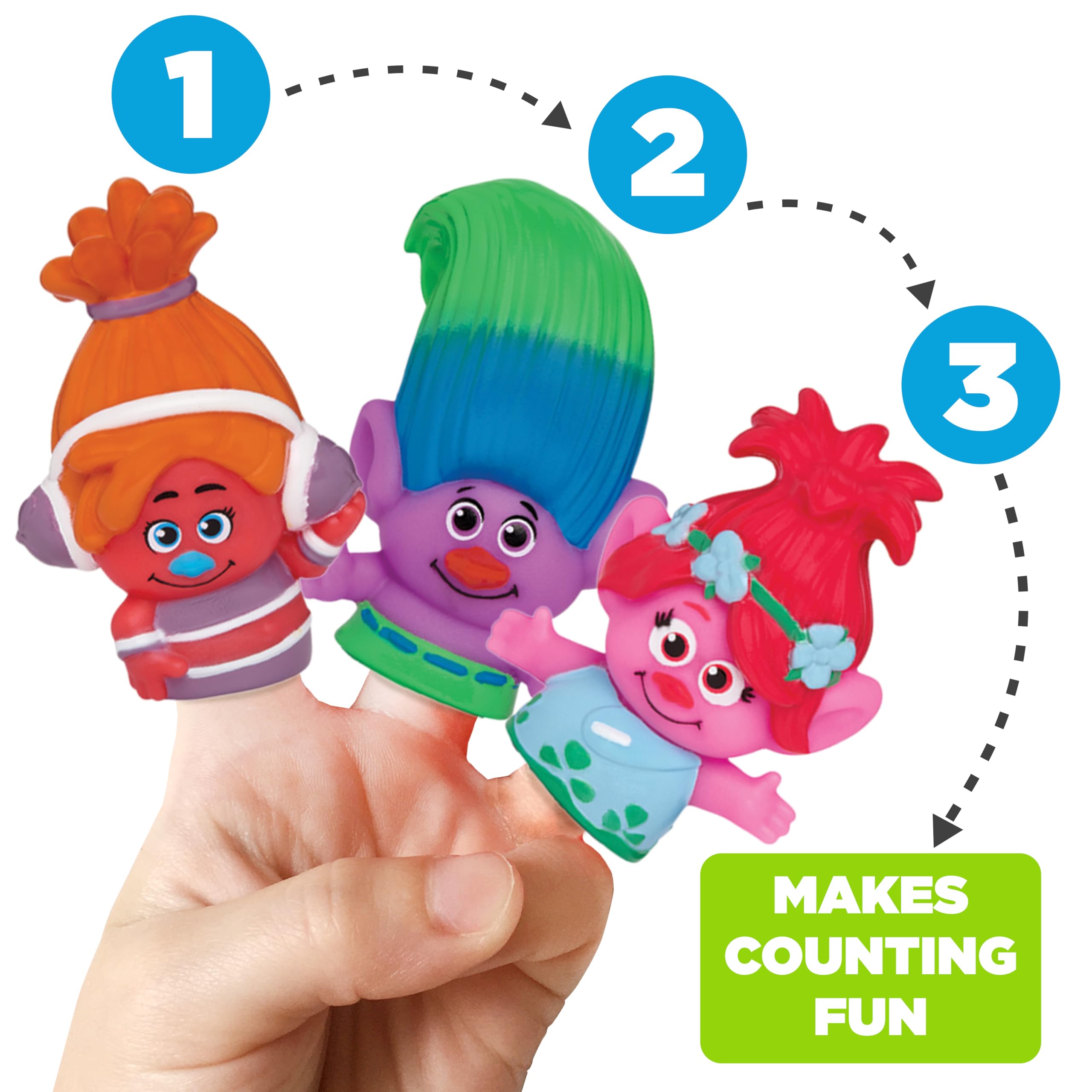 Foto 6 | Bath Finger Puppets Nbc Universal Trolls, 10 Unidades - Venta Internacional.