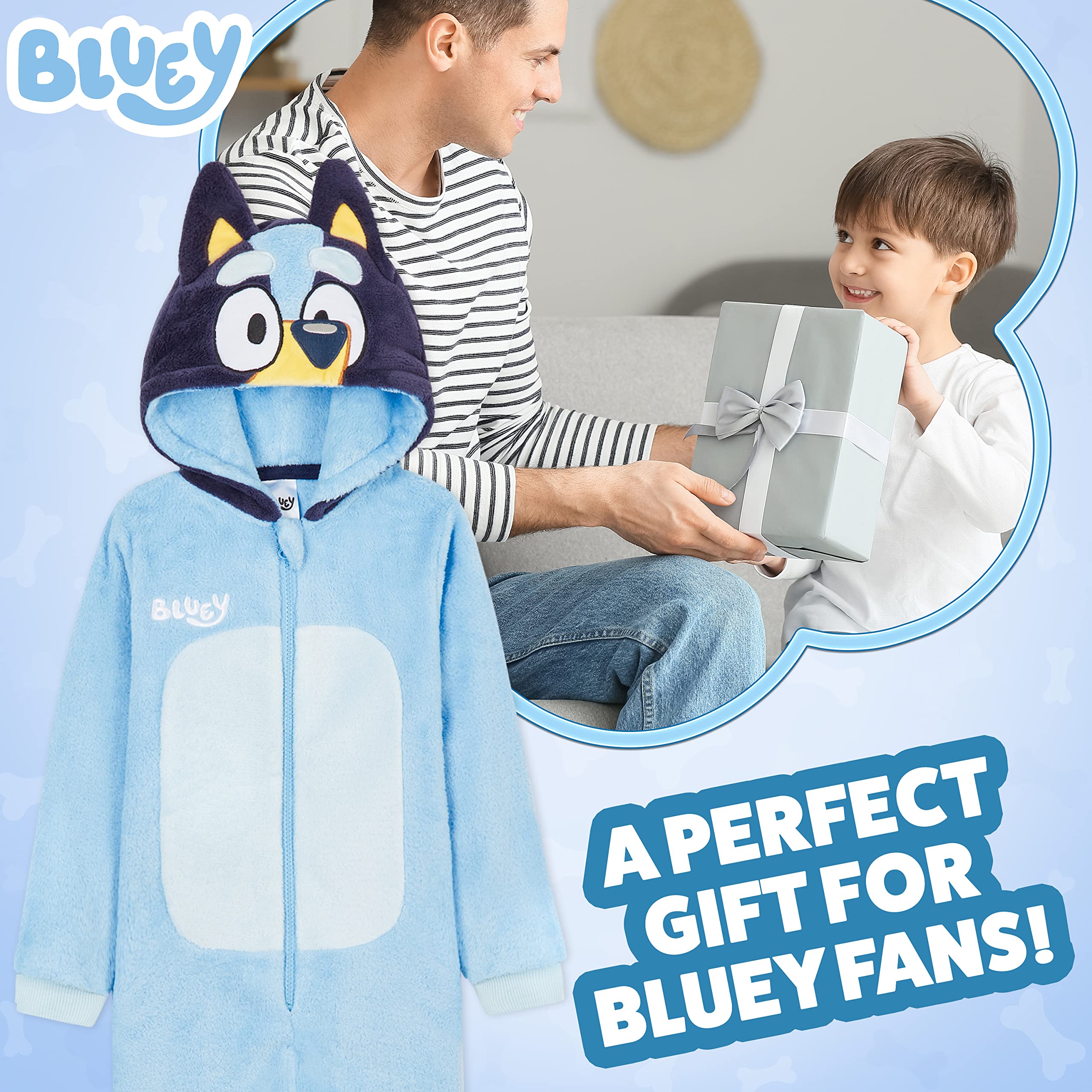 Foto 4 pulgar | Pijama De Forro Polar Bluey Para Niños Y Niñas, Color Azul De 3 A 4 Años - Venta Internacional.