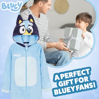 Foto 3 | Pijama De Forro Polar Bluey Para Niños Y Niñas, Color Azul De 3 A 4 Años - Venta Internacional.