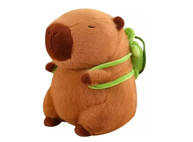 Xtellar Peluche Carpincho Marrón Premium De 35cm, Ideal Para Bebés Y Regalo De Celebraciones