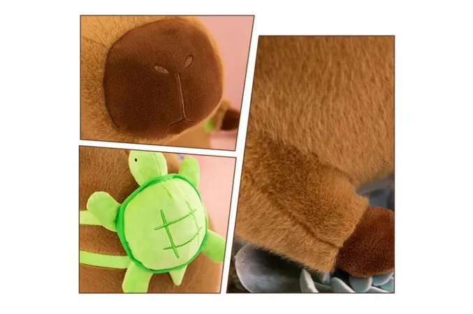 Foto 5 pulgar | Xtellar Peluche Carpincho Marrón Premium De 35cm, Ideal Para Bebés Y Regalo De Celebraciones