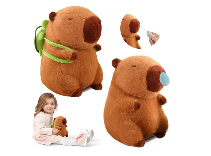 Foto 2 pulgar | Xtellar Encanto De Peluche: Compañero Constante De 2 Muñecos Decorativos Realistas De Carpincho 22cm