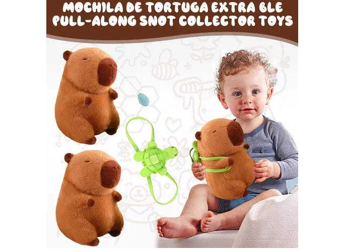 Foto 4 pulgar | Xtellar Encanto De Peluche: Compañero Constante De 2 Muñecos Decorativos Realistas De Carpincho 22cm