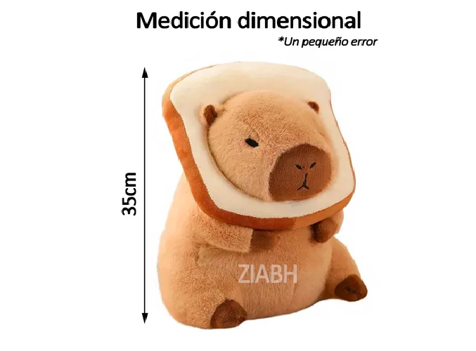 Foto 5 pulgar | Xtellar Peluche Capibara Kawaii De 35cm, Ideal Para Niños Y Bebés, Regalo Espectacular Y Realista
