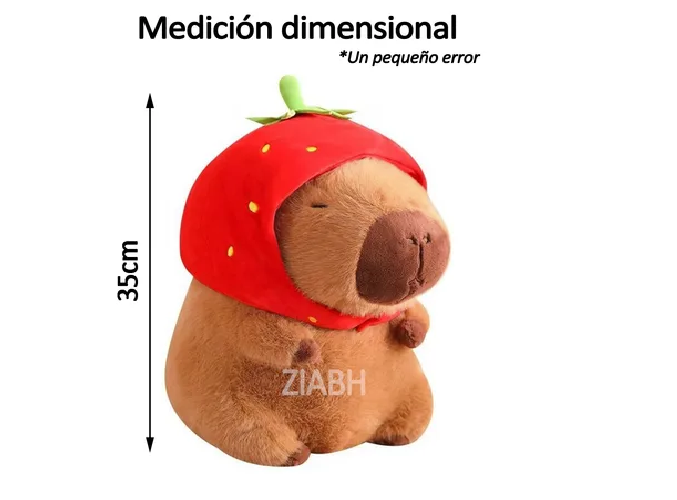 Foto 5 pulgar | Xtellar Peluche Capibara Kawaii De 35cm, Ideal Para Niños Y Bebés, Regalo Espectacular Y Realista