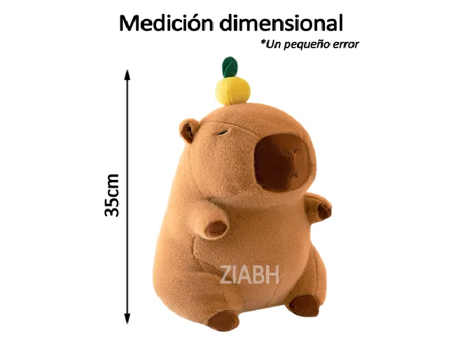 Foto 3 pulgar | Xtellar Peluche Capibara Kawaii De 35cm, Ideal Para Niños Y Bebés, Regalo Espectacular Y Realista