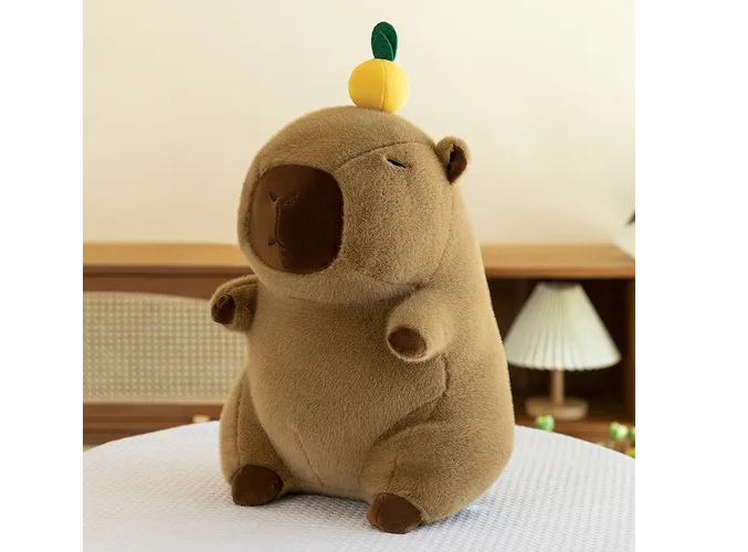 Foto 5 pulgar | Xtellar Peluche Capibara Kawaii De 35cm, Ideal Para Niños Y Bebés, Regalo Espectacular Y Realista