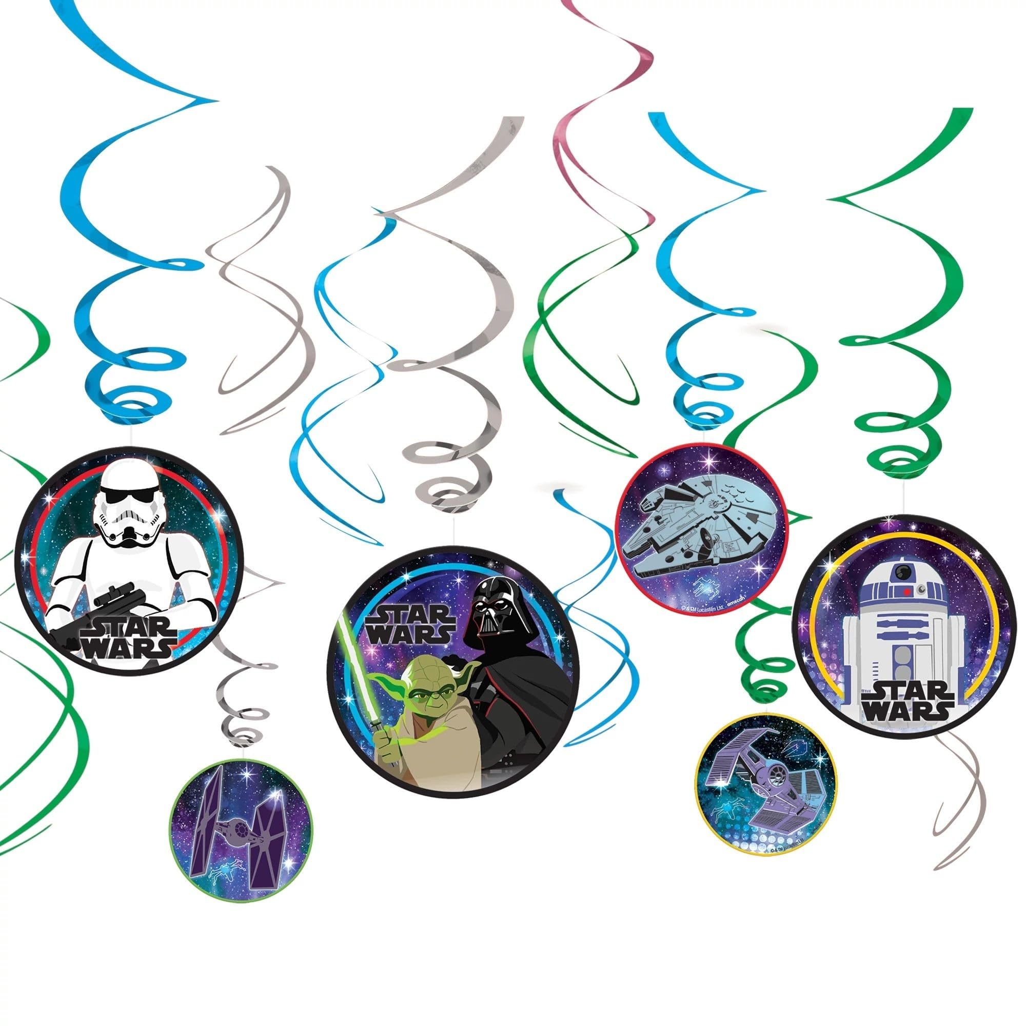 Decoraciones Colgantes Amscan Swirl Star Wars Galaxy Of Adventures - Venta Internacional.