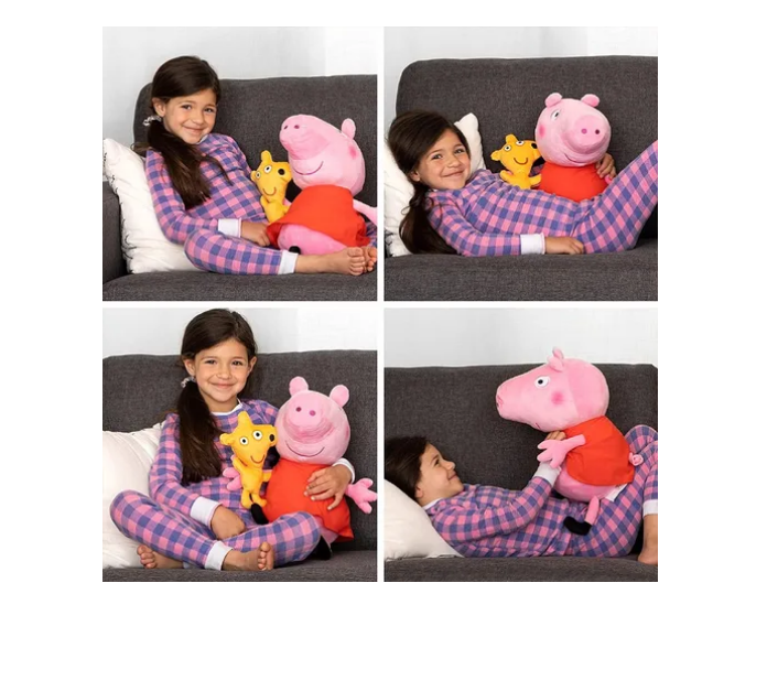 Foto 3 pulgar | 2pzs Xtellar Peluches Peppa Pig Y George Con Dinosauro Teddy 40cm