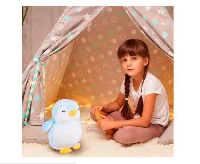 Foto 3 pulgar | Xtellar Peluche  Pingüino Azul