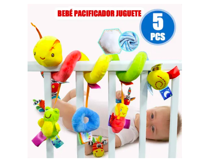 Foto 5 pulgar | Peluche Xtellar Sonaja Juguete Espiral Para Bebe Carriola, Cuna 5pcs