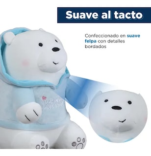 Foto 3 | Oso Polar Xtellar - Peluche Suave, Adorable Y Portátil Con Sudadera Azul