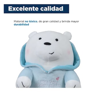 Foto 4 | Oso Polar Xtellar - Peluche Suave, Adorable Y Portátil Con Sudadera Azul