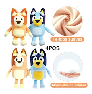 Foto 3 | Familia Xtellar Bluey En Peluche - Set De 4 Peluches Premium Para Coleccionistas Y Niños