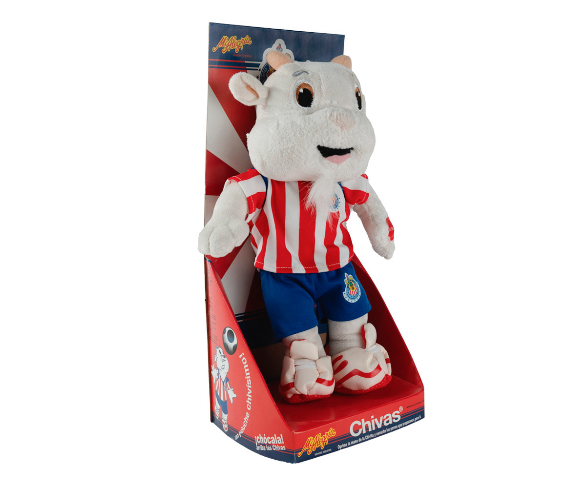Foto 3 pulgar | Peluche Grande Mascota De Futbol Chiva Con Sonido Mi Alegría