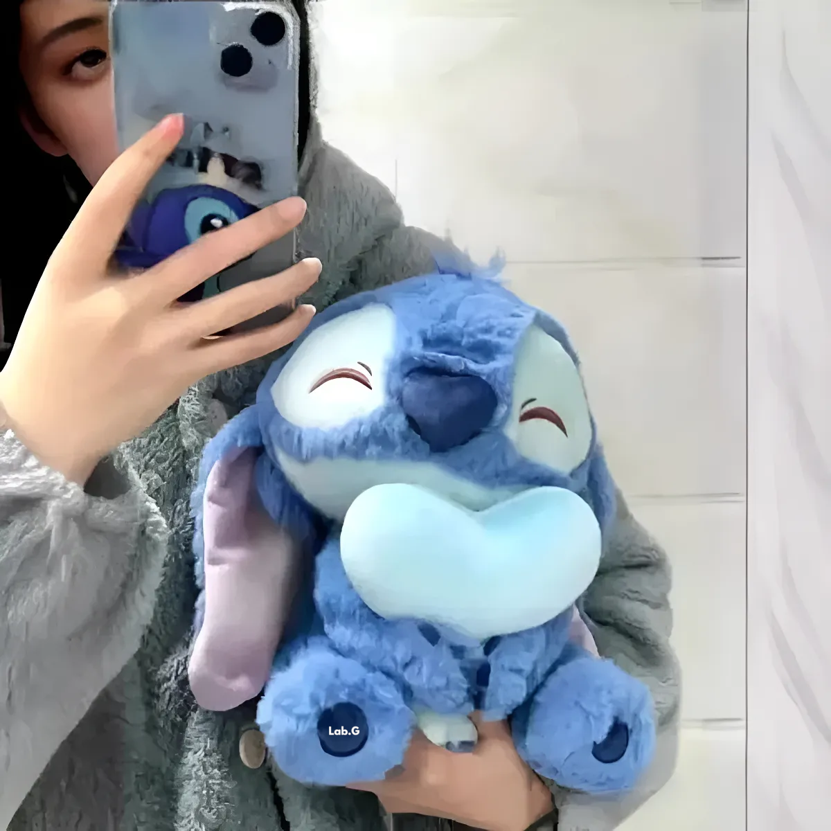 Foto 4 pulgar | Stitch Peluche Lab.g Juguetes Corazon Azul