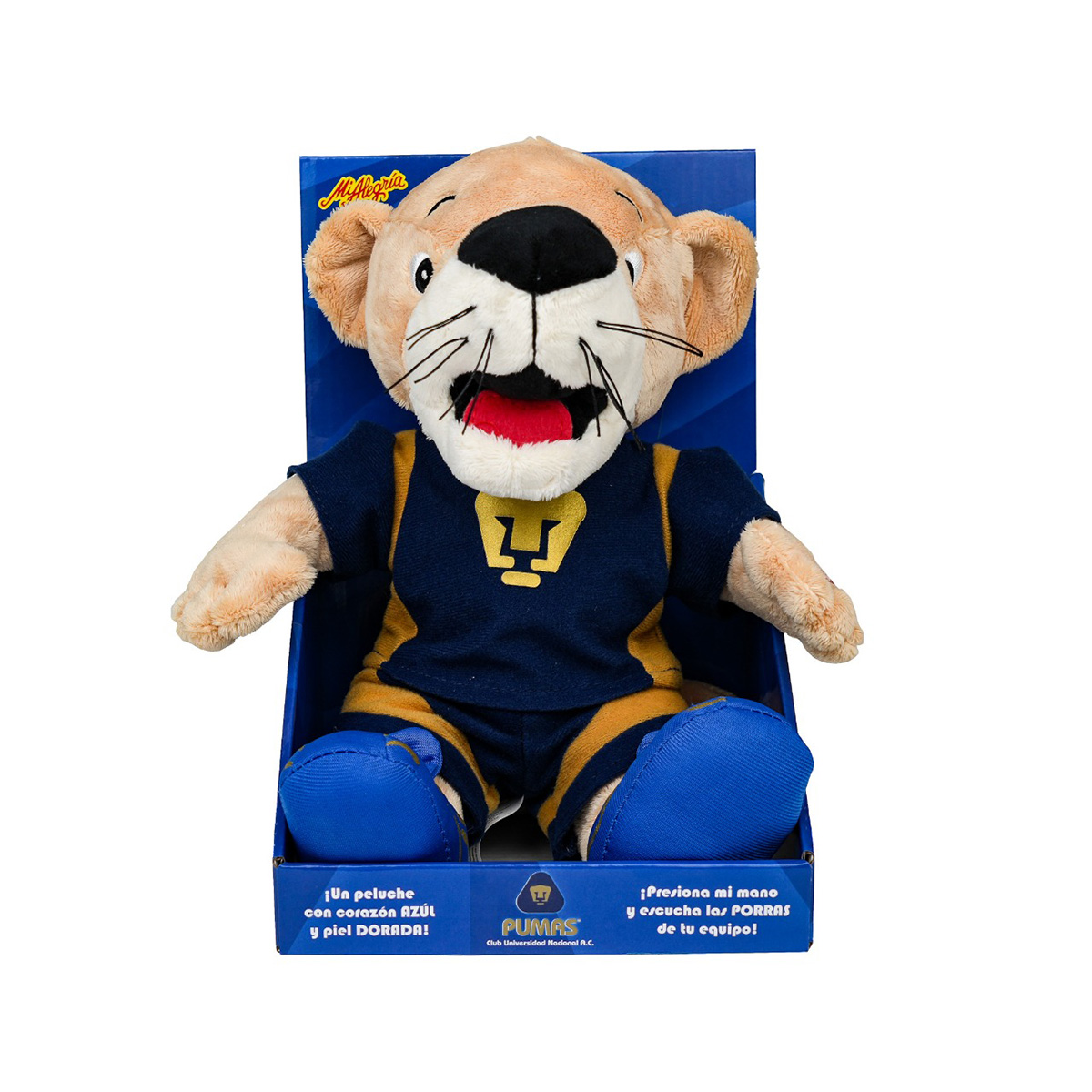 Peluche Grande Mascota De Futbol Pumas Con Sonido Mi Alegría