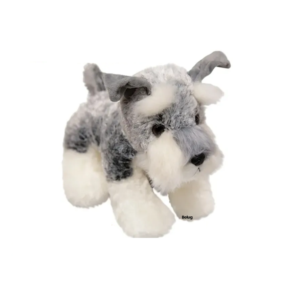 Peluche Perrito Schnauzer Belug, Gris Blanco