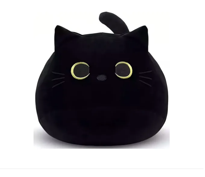 Foto 2 pulgar | Almohada Xtellar De Felpa De Gato Negro, Almohada Infantil Juguetes