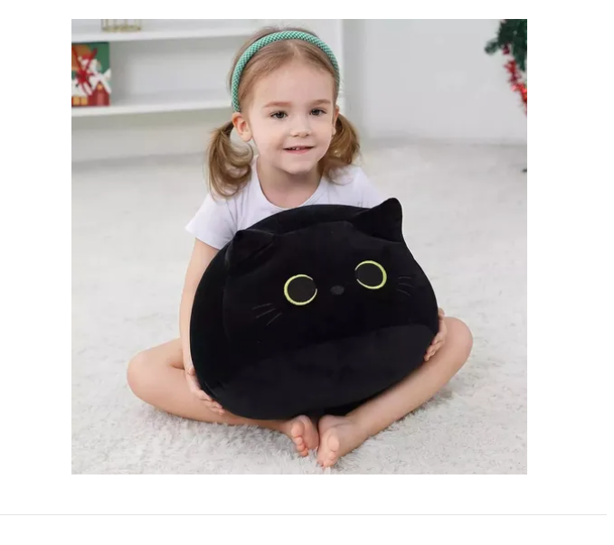 Foto 3 pulgar | Almohada Xtellar De Felpa De Gato Negro, Almohada Infantil Juguetes
