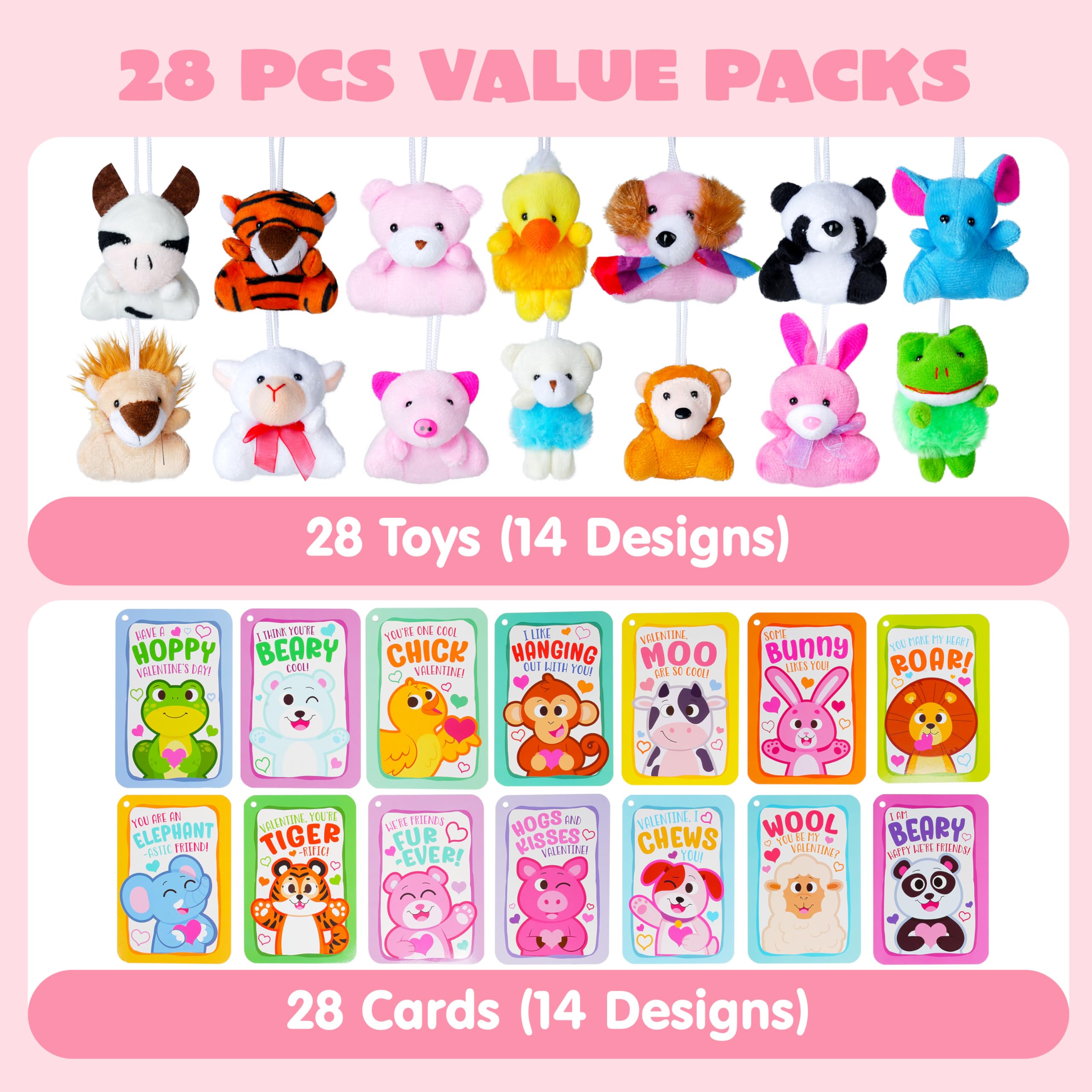 Foto 4 pulgar | Minijuguetes De Peluche Joyin Para El Día De San Valentín Con Tarjetas De Regalo, 28 Unidades - Venta Internacional.