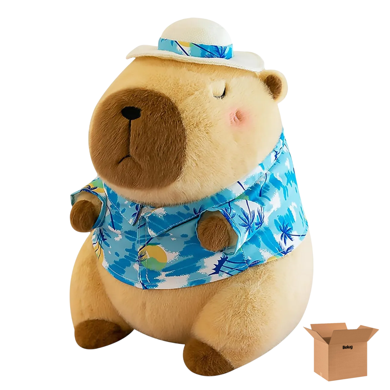 Capibara Peluche Belug Cafe Azul Acero