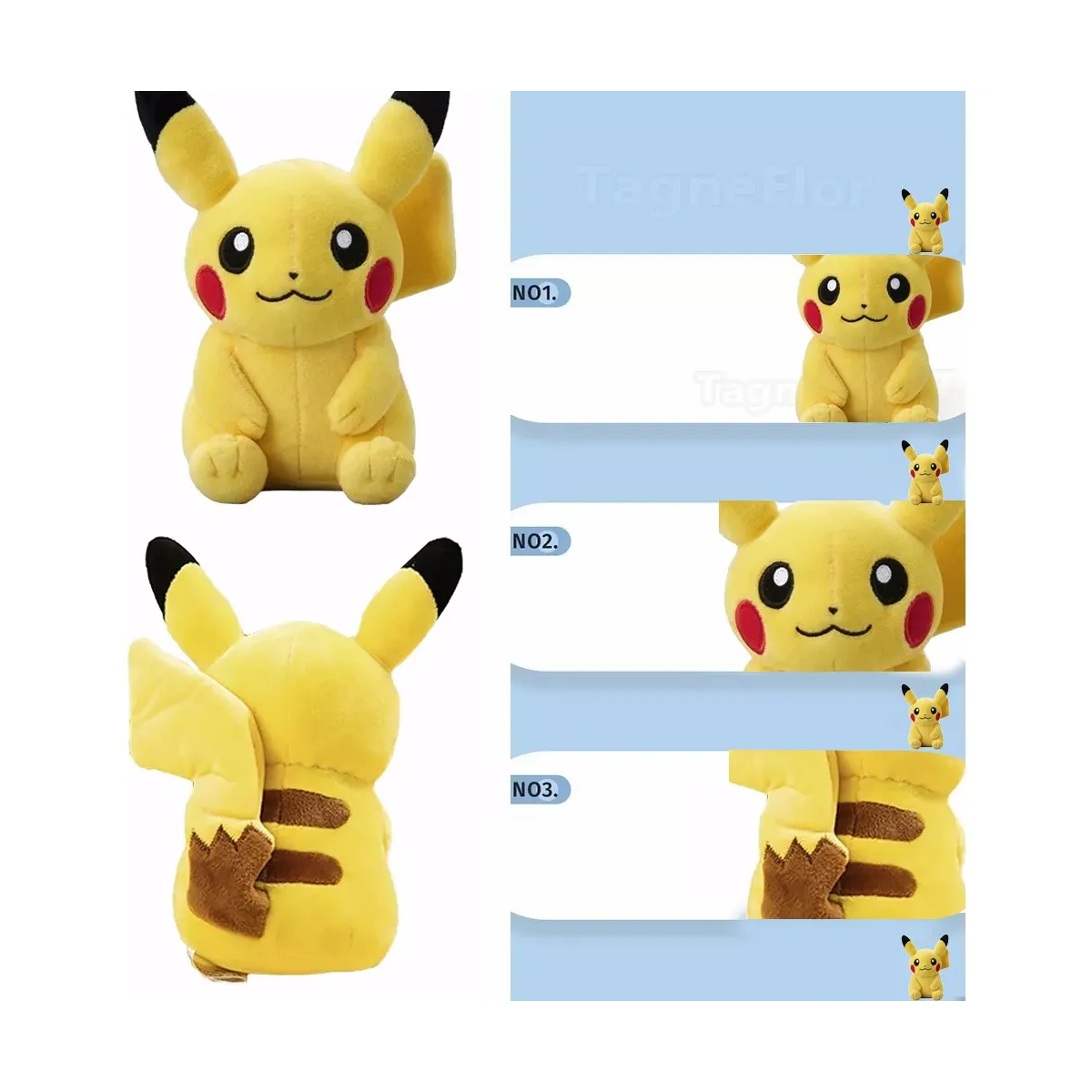 Foto 4 pulgar | Peluche Pokémon Pikachu Belug Amarillo