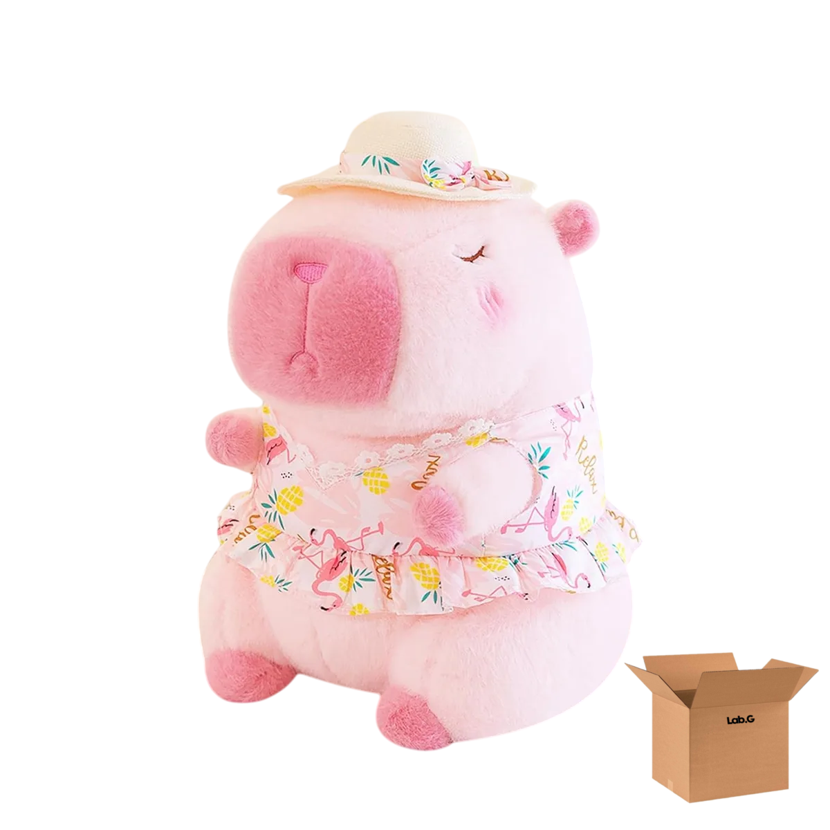 Capibara Peluche Lab.g Rosa Vestido