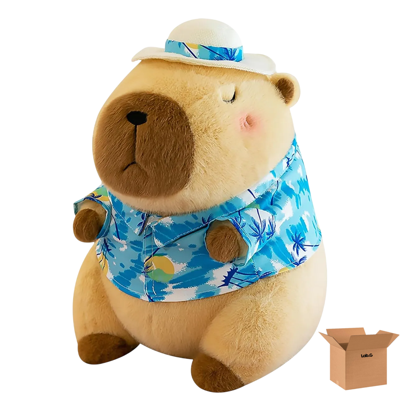 Capibara Peluche Lab.g Cafe Azul Acero