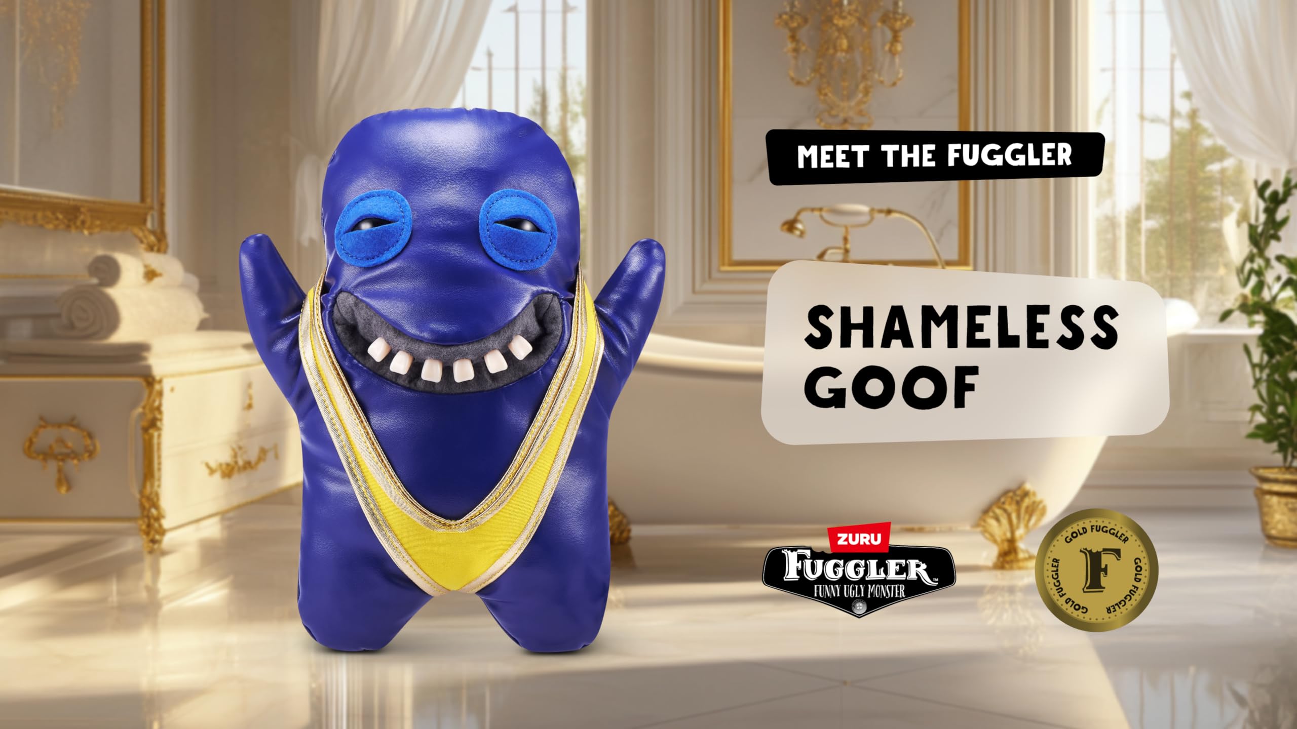 Foto 6 | Juguete De Peluche Fuggler Gold Fuggs De Zuru Funny Ugly Monster De 9 Pulgadas - Venta Internacional.