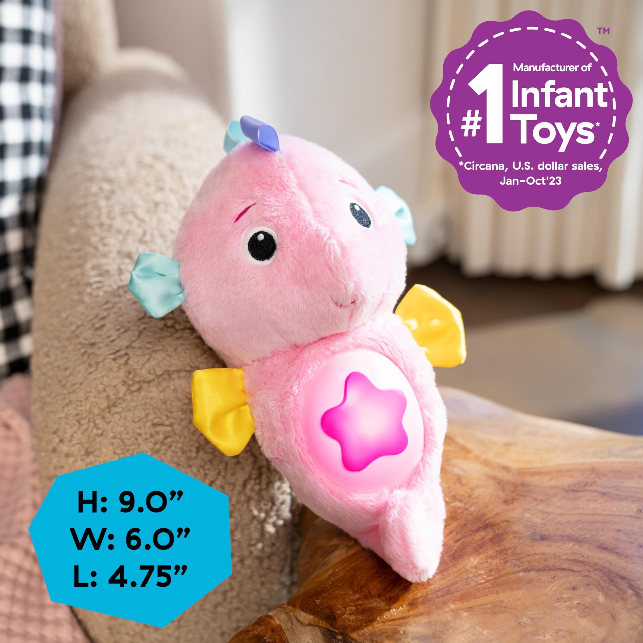 Foto 5 | Peluche De Peluche Para Bebé Einstein Sea Dreams, Caballito De Mar, Rosa - Venta Internacional.