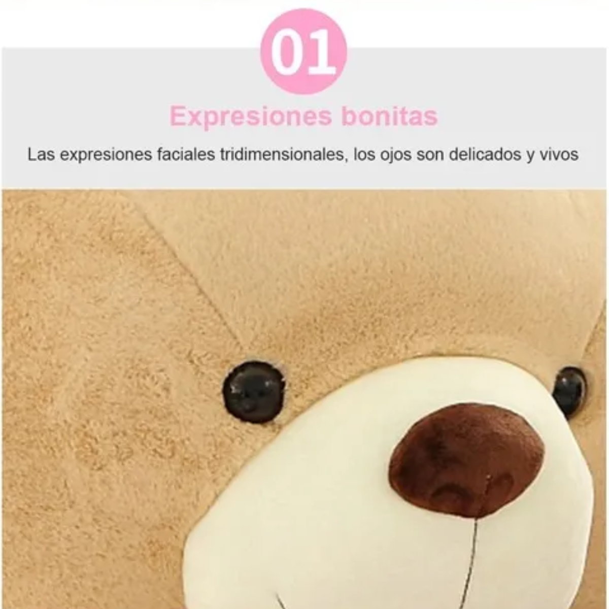 Foto 3 | Grande Oso Peluche Gigante Con Bufanda 1metro Lab.g Marrón