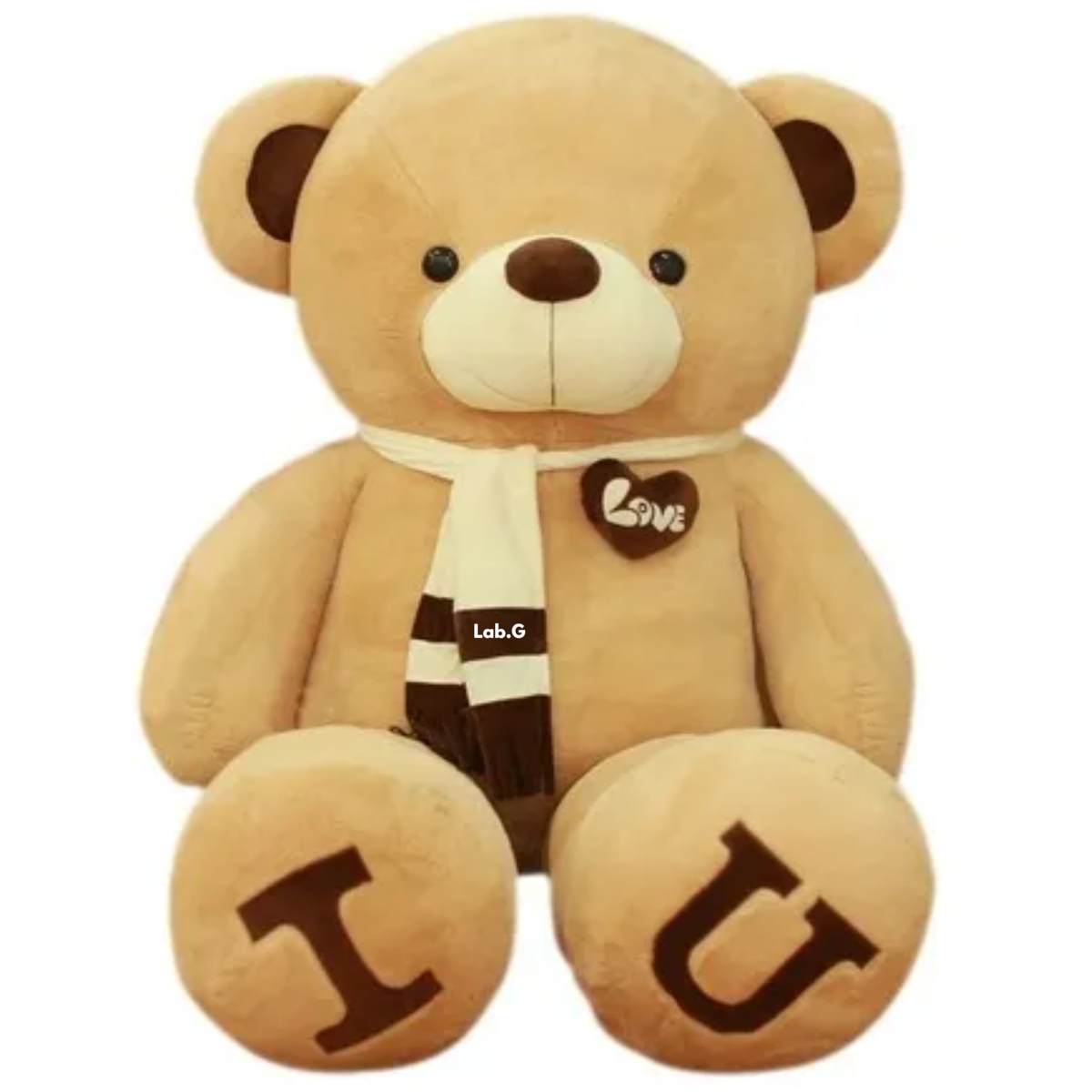 Foto 5 | Grande Oso Peluche Gigante Con Bufanda 1metro Lab.g Marrón