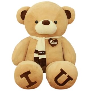 Foto 5 | Grande Oso Peluche Gigante Con Bufanda 1metro Lab.g Marrón
