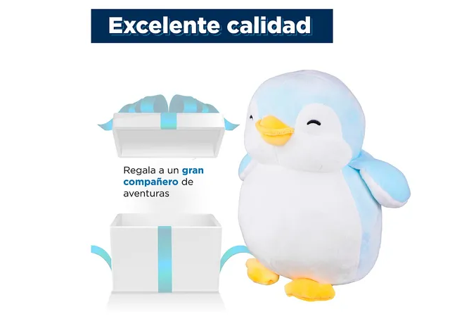 Foto 6 pulgar | Xtellar Peluche Sofisticado De Pingüino Azul, Perfección De Miniso