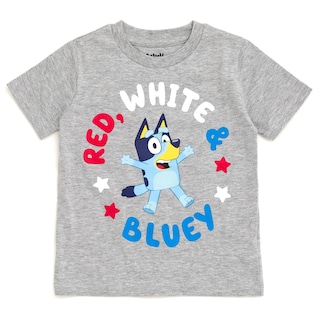 Foto 1 | Camiseta Bluey Del 4 De Julio Para Niño Y Niña Gris De 4 Años - Venta Internacional.