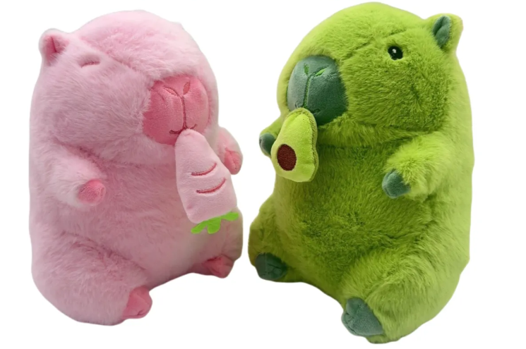 2 Muñeco Xtellar Capybara Peluche Lindo Juguete 25cm Niños Regalo