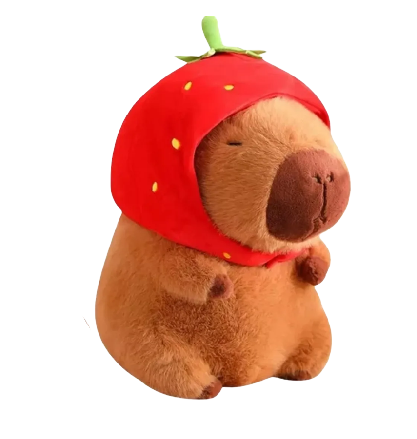 Bonito Xtellar Peluche De Capibara Con Forma De Fresa 30cm
