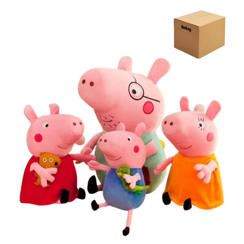 Foto 2 pulgar | Peppa Pig Familia De Cuatro Peluches 25cm Belug  Multicolor