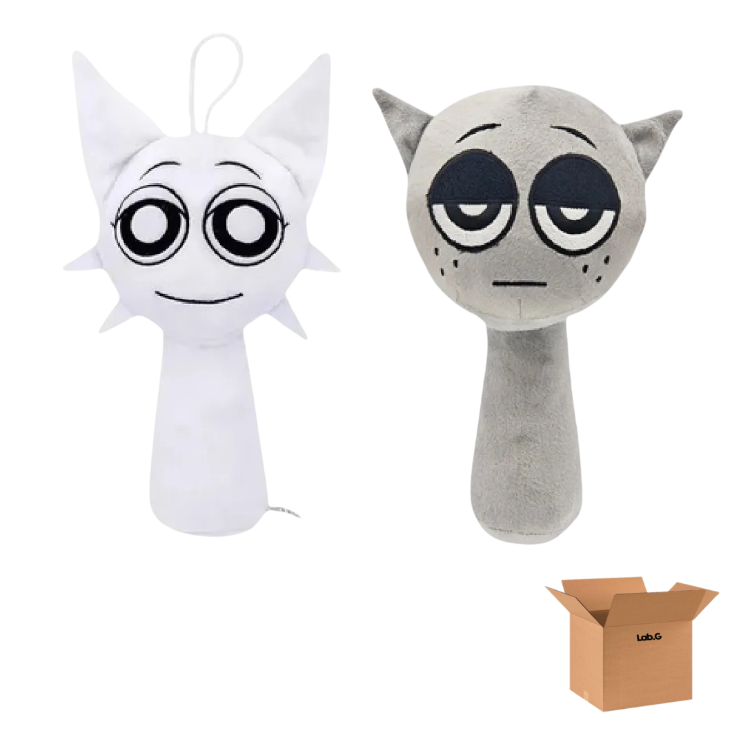 Foto 2 pulgar | Juguetes De Peluche  Lab.g 2pz Blanco Gris