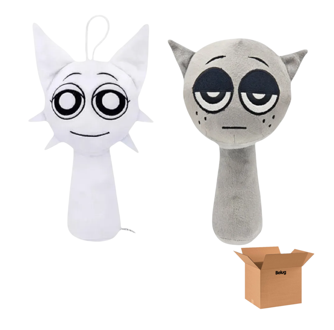 Foto 2 pulgar | Juguetes De Peluche Belug  2pz Blanco Gris