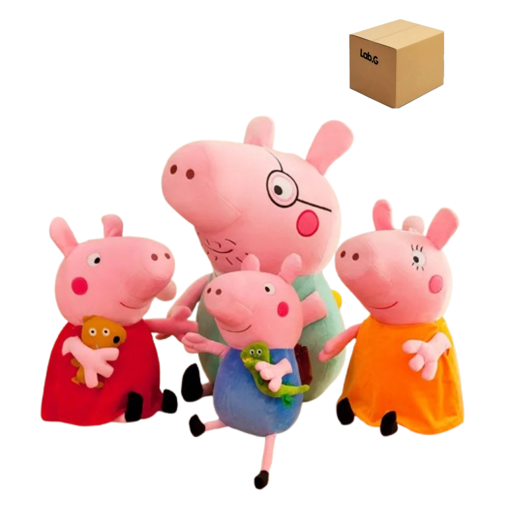 Foto 2 pulgar | Peppa Pig Familia De Cuatro Peluches 25cm Lab.g  Multicolor